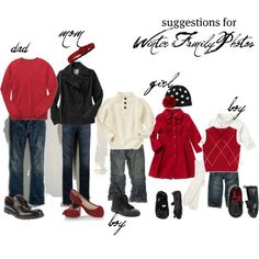 an image of clothes and shoes for children to wear in the fall / winter months