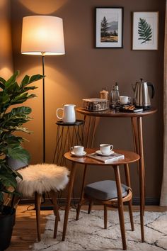 Explore 10 stunning mid-century modern coffee corner ideas that blend style and function, enhancing your coffee break with plants and minimalist designs.