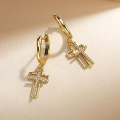 Inspired by Psalm 46:1, the "Cutout Double Cross Earrings" symbolize the eternity and strength of faith. God will always be with you, bringing comfort and hope to you. This classic and elegant cross earrings can be worn alone or combined with your other favorite necklaces for a personal statement. This is also a meaningful gift of empowerment, which can be given to friends and family members on celebrations, birthdays, or special days, encouraging them with a meaningful message card."God is our refuge and strength, an ever-present help in trouble." ---Psalm 46:1PRODUCT DETAILS: Material: 925 Sterling SilverDimensions: 0.67 * 0.30 (inch)Nickel-free, lead-free, cadmium-free, tarnish-resistant, and hypoallergenic.CARD MESSAGE:Faith hope and love *Feel free to express your thoughts, blessings, Hypoallergenic Cross Earrings, Elegant Cross Earrings For Everyday, Everyday Elegant Cross Earrings, Elegant Everyday Cross Earrings, Elegant Cross Hoop Earrings Gift, Psalm 46 1, God Is Our Refuge, Cross Gift, Jewelry Knots