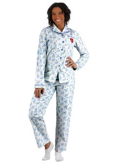 PRICES MAY VARY. PRODUCT INCLUDES: Our exclusive adult Bedtime Bear Pajama set comes with a button-down long-sleeved shirt and a pair of pants with an elastic waistband and drawstring. The whole set is printed with Bedtime Bear in a repeating pattern, and the shirt's blue piping details match the plastic buttons. FROM THE FUN COMPANY: We work with our favorite franchises to create officially licensed clothing that we hope you'll love as much as we do! These Care Bears Bedtime Bear Pajamas for ad Cotton Loungewear Sets With Button Closure, Blue Cotton Sleepwear With Button Closure, Button-up Cotton Sleepwear For Pajama Party, Cotton Button-up Sleepwear For Pajama Party, Long Sleeve Loungewear Sets With Button Closure, Casual Cotton Sleepwear With Button Closure, Blue Cotton Sleepwear With Buttons, Cotton Sleepwear With Button Closure, Cotton Loungewear Sets With Button-up Shape