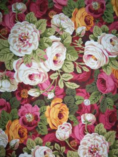 an image of a flower pattern on fabric