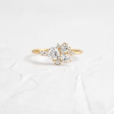 Stars at Eventide Ring | Pear, Oval, & Round Diamonds Melanie Casey, Basket Setting, Oval Engagement, Cluster Engagement Ring, Necklace Chain Lengths, Marquise Cut Diamond, Diamond Settings, Engagement Rings Oval, Ring Oval