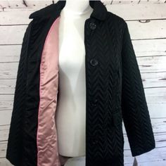 kate spade | Jackets & Coats | Kate Spade Solid Black Water Resistant Quilted Lon | Poshmark Luxury Long Sleeve Outerwear By Kate Spade, Luxury Long Sleeve Kate Spade Outerwear, Leopard Blazer, Polka Dot Blazer, Black Velvet Blazer, Navy Blue Blazer, Corduroy Blazer, Tweed Coat, Black Water