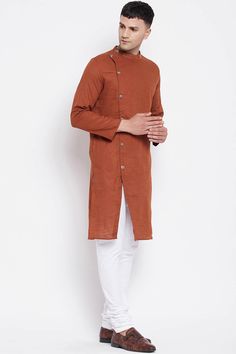 Product Features: Top Color: Light Brown Top Fabric: Pure Cotton Work: Solid Style: Asymetrical Sherwani Sleeve Type: Full Sleeve Length: Long Length Collar: Mandarin Collar Package Details: 1 Long Kurta Occasion: Festive Material Care Description: Machine wash Disclaimer: There will be slight difference in digital to actual image Light Brown Top, Ethnic Clothes, Mens Sherwani, Long Kurta, Brocade Blouses, Eid Collection, Brown Top, Indian Clothes, Cotton Skirt