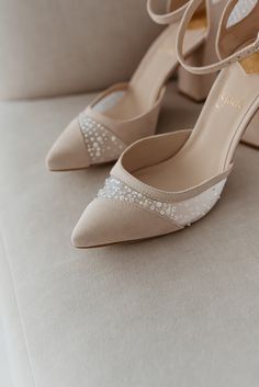 Ivory Wedding Shoes With High Block Heels Bridal Shoes With - Etsy Elegant Embellished High Heel Block Heels, Wedding Guest Pearl Embellished Block Heels, Pearl Embellished Block Heels For Wedding Guest, Embellished Pointed Toe Wedding Shoes, Wedding Heels With Pearl Embroidery And Open Toe, Elegant Wedding Shoes With Block Heel For Reception, Elegant Embellished Heels For Ceremony, Pearl Embroidered Closed Toe Wedding Shoes, Champagne High Heel Sandals For Wedding