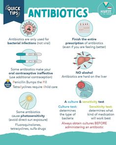 an info sheet describing how to use antibiotics