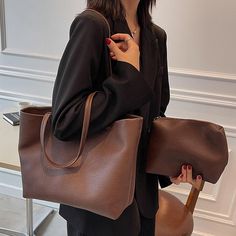 Material: PU Texture: Soft Closed: Buckle Size: 12.2"L x 4.7"W x 10.2"H in; It is enough to hold daily stuffs including cell phones, sunglasses, wallet, key etc. Handle length: 10.2 inches Soft Leather Tote, Lady Popular, نظارات شمسية, Casual Tote, Square Bag, Headband Hairstyles, Brunei, Leather Tote Bag, Casual Bags