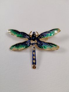 Dragonfly brooch, Vintage brooch for jacket, Fantasy brooch, Funny jewelry gift, Eco jewellery, Fashion brooch, Extraordinary gift for her Enamel Brooch Lapel Pin Gift, Dragonfly Brooch Jewelry As A Gift, Dragonfly Brooch Jewelry For Gift, Dragonfly Brooch Jewelry Gift, Elegant Dragonfly Brooch For Gift, Elegant Dragonfly Brooch As Gift, Funny Jewelry, Eco Jewelry, Organza Bags