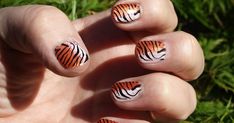 .♥. amelia paints nails .♥. .Tiger Print Nails.