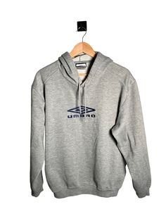 UMBRO Hoodie Mens Grey Size L Pullover Long Sleeve Cotton with Embroidered Logo  | eBay Retro Logos, Sleeve Cotton, Mens Clothing Styles, Always Be, Dates, Sweatshirts Hoodie, Mens Outfits, ? Logo