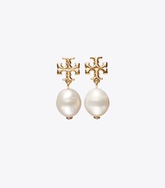 Kira Pearl Drop Earring: Women's Designer Earrings | Tory Burch Preppy Jewelry, Jewelry Accessories Ideas, Classy Jewelry, Jewelry Lookbook, Trendy Earrings, Ethereal Beauty, Girly Jewelry, Drop Earring, Pearl Stud Earrings