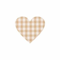 a heart shaped piece with gingham checkered fabric