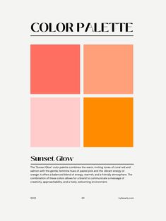 the color palette for sunset glow