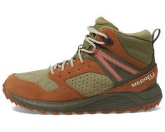 Men's Merrell Wildwood Mid LTR Waterproof | Zappos.com Functional Brown Lace-up Hiking Boots, Sporty Lace-up Waterproof Boots For Fall, Lace-up Hiking Boots With Rubber Sole For Outdoor Work, Rugged Outdoor Sneakers For Fall, Rugged Sneakers For Outdoor Activities In Fall, Brown Lace-up Waterproof Adventure Boots, Rugged Sneakers For Fall Outdoor Activities, Weatherproof Sneakers For Outdoor Fall Activities, Rugged Fall Sneakers For Outdoor Activities