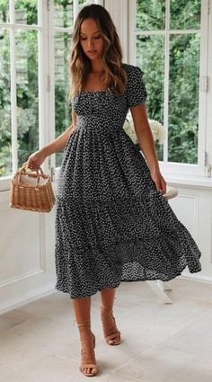 Sweet Dresses Casual, Long Floral Maxi Dress, Diy Sy, Sweet Dresses, Long Fitted Dresses, Short Sleeve Summer Dresses, Maxi Long Dress, Floral Dresses Long, Vestidos Vintage