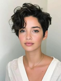 Trinity Haircut, Pixie Wavy Hair, Pixie Cut Wavy Hair, Short Summer Haircuts, Curly Cuts, Short Wavy Haircuts, Thick Wavy Hair, Hair Inspiration Short, Short Curly Haircuts