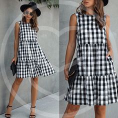 35% Cotton, 65% Polyeste Checkered Ruffle Dress Pre Order Ships In 2 Weeks Chic Sleeveless Dress For Spring Picnic, Summer Plaid Knee-length Dress For Brunch, Sleeveless Plaid Dress For Spring Brunch, Casual Sleeveless Plaid Dress For Brunch, Summer Knee-length Plaid Dress For Brunch, Chic Knee-length Plaid Dress For Picnic, Casual Plaid Ruffle Dress For Spring, Sleeveless Gingham Midi Dress For Day Out, Casual Ruffle Midi Dress For Picnic