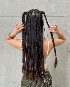 Crazy Hair Day Ponytails, Mosh Pit Hairstyles, Black Edc Outfit, Edm Hairstyles, Edm Hair, Work Hair, Bored Board