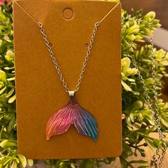 Colorful Ombr Mermaid Tail Pendant Necklace Silver Colored Chain Necklace Mermaid Necklace Alloy Material So Cute! Perfect For All Ages Cute Multicolor Jewelry With Lobster Clasp, Colorful Adjustable Chain Jewelry Gift, Colorful Jewelry With Adjustable Chain For Gifts, Colorful Adjustable Chain Jewelry As Gift, Colorful Necklace With Adjustable Chain As Gift, Colorful Jewelry With Adjustable Chain As Gift, Pink Necklaces With Lobster Clasp For Gift, Pink Necklace With Lobster Clasp For Gift, Multicolor Necklace With Lobster Clasp For Party