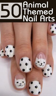 Short Cat, Nails Water, Cat Nail Art, Polka Dot Nail Art, Dot Nails, Nails Colorful, Cat Nail, Nagellack Trends, Water Marble