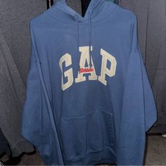 Very Nice Hoodie, Great Quality, And Extremely Comfortable. Basically Brand New Worn Once, Oversized, Kind Of Heavy, But Still A Personal Favorite For It’s Amazing Design (“Athletic” Accent Color Is Red) Casual Blue Sweatshirt For Streetwear, Gap Sweatshirt With Letter Print For Streetwear, Gap Hooded Hoodie For Streetwear, Gap Oversized Long Sleeve Sweatshirt, Gap Hoodie With Letter Print For Fall, Casual Blue Hoodie With Letter Print, Gap Hoodie With Letter Print For Streetwear, Gap Crew Neck Hoodie For Streetwear, Gap Streetwear Crew Neck Hoodie