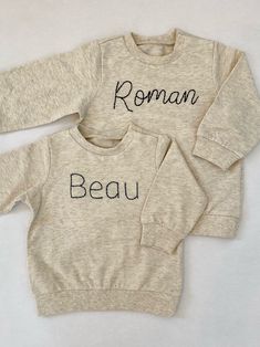 Family Photos With Baby, Going Home Outfit, Coming Home Outfit, Organic Cotton Fabric, Baby Photos, Hand Stitching, Baby Fashion, Crewneck Sweatshirt, Blue Grey