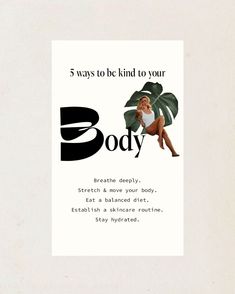 an advertisement for body products with a woman in bikinis and palm leaves on it