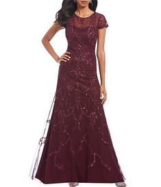 Adrianna Papell Beaded Gown Bridesmaid Dress Shades, Burgundy Mother Of The Bride Dress, Bridesmaid Stuff, Mom Wedding Dress, Mom Wedding, Mob Dresses, Formal Dresses Gowns, Mothers Dresses, Beaded Gown