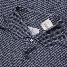 Emanuel Berg Blue L Blue Collared Shirt For Business Casual, Blue Business Top With Button Closure, Blue Collared Top For Business, Semi-formal Blue Buttoned Tops, Semi-formal Blue Collared Tops, Semi-formal Purple Top With Spread Collar, Purple Collared Shirt For Semi-formal Occasions, Navy Tops With Button Closure For Formal Occasions, Navy Formal Tops With Button Closure