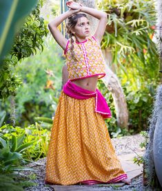 Add a pop of color with our Divya Lehenga! The bright orange and red combination is sure to stand out. The elastic waist adds comfort and the dupata completes the look. Perfect for your little fashionista to stay cool and stylish! Wash cold with like colors Lay flat to dry; Minor shrinkage likely if tumble dried 100% cotton Red Combination, Toddler Pajamas, Long Romper, Romper Dress, Short Rompers, Stay Cool, Bright Orange, Mommy And Me, Lay Flat