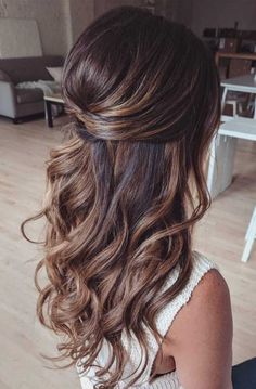 Wedding Hair Half, Bridesmaid Hair Makeup, Long Hair Extensions, Elegant Wedding Hair, Prom Hairstyles For Long Hair, בר מצווה, Wedding Hair Inspiration, Wedding Hair Down, Penteado Cabelo Curto