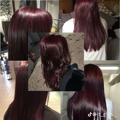 Halo Hair Color, Red Halo Hair, Hair Color With Bangs, Red Hair Streaks, Hair Color Cherry Coke, Black And Red Hair, Black Cherry Hair, Hair Color Red