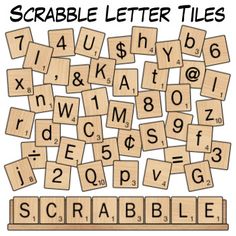 the scrabble letter tiles are made up of letters and numbers