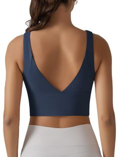 PRICES MAY VARY. Soft Comfortable Material: Crop tank sports bra make of lightweight, breathable and stretchy fabric, sweat-wicking keep you dry. Thees womens sports bras wrap you in buttery softness and offers luxurious comfort. Our longline sports bra designed for yoga and lounge. Light support. Design-- Full coverage V-back: Sports bra for women additional support with built-in no removeable pad, Great for low, medium and high impact activites. workout bras for women full figure with special Bra Workout, Sports Bra Design, Workout Bra, Bra Image, Bra For Women, Tank Top Bras, Padded Sports Bra, Yoga Bra, Everyday Bra