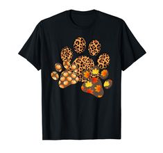 PRICES MAY VARY. Solid colors: 100% Cotton; Heather Grey: 90% Cotton, 10% Polyester; All Other Heathers: 50% Cotton, 50% Polyester Imported Pull On closure Machine Wash Dog Paw Print Leopard Pumpkin Autumn Leaves Thanksgiving T-shirt. Funny fall dog shirt for dog whisperers, pet owners, puppy lovers or animal lovers who love dogs and puppies paws. Great outfit to wear in the autumn season, halloween, Thanksgiving. Makes a perfect gift for cat dog lovers and owners, dog dads, dog kids and dog mom Leaf Pumpkin, Leopard Pumpkin, Funny Fall, Pumpkin Autumn, Ghost Dog, Fall Dog, Pumpkin Candy, Funny Costumes, Dog Paw Print