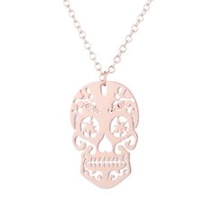 Cycolinks skull pendant necklace made from alloy & available in 3 colors. ✔️ FREE Worldwide shipping, we ship to over 250 Countries! ✔️ Alloy ✔️ Pendant size 25*17mm ✔️ Chain Length 50cm ✔️ Weight 15g ✔️ PERFECT GIFT – Ideal for friends/loved ones that enjoy all things to do with bikes. All Cycolinks necklaces come in a smart velvet bag making them an excellent Mother's/Father's day, birthday, or wedding gift. How long will it take to get my necklace? ✧ It takes 1-3 days for us to process the or Sugar Skull Necklace, Skeleton Necklace, Sugar Skull Design, Wholesale Necklaces, Skull Pendant Necklace, Mexican Skulls, Gold Skull, Vintage Skull, Party Necklace