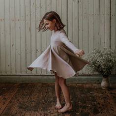 This beautiful long sleeved dress will become their favorite wardrobe staple. Soft and comfy, twirly and stretchy - your little one will love this! Long Sleeved Dress, Unique Baby Gifts, Mauve Dress, Mauve Color, Sleeved Dress, Childhood Friends, Unique Baby, Swimsuit Cover