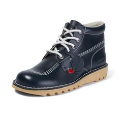 PRICES MAY VARY. Iconic Kickers durable sole unit Signature Kickers triple stitching Comfortable padded collar Iconic red and green Kickers tabs Hard-wearing quality leather upper.Branded eyelets Kickers Shoes, Kickers Boots, Shoes For School, Mens Chukkas, Boots Uk, Classic Boots, Danner Mountain Light Boot, Lace Up Heels, Natural Leather