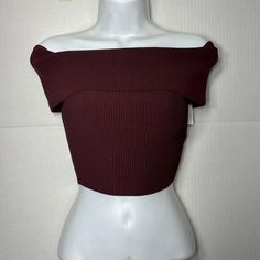 This Is A Fully Fashioned Off-The-Shoulder Top. It's Made With Sculpt Knit Our Signature Figure-Enhancing Yarn. This Compressive, All-Season Fabric Holds You In All The Right Places To Shape And Sculpt Your Form. Like Nothing Else. This Version Is Constructed Using An Ottoman Stitch With Close Distinct Ribs For A Structured And Textural Feel. Features Fully Fashioned Construction Means Your Knitwear Fits You Better With Flat, Smooth Seams And Less Bulk. Plus, It Reduces Material Waste In The Pro Fitted Knit Off-shoulder Top, Fitted Ribbed Burgundy Top, Fitted Ribbed Off-shoulder Knit Top, Fitted Off-shoulder Ribbed Knit Top, Chic Ribbed Fitted Off-shoulder Top, Fitted Knit Crop Top For Night Out, Fitted Brown Knit Crop Top, Brown Fitted Knit Crop Top, Fitted Burgundy Knit Tops