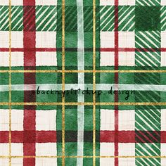 a green and red plaid pattern with the words background clip - art design on it