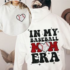 Baseball Season Fan Apparel With Sublimation Design, In My Baseball Mom Era, Baseball Mama Svg Free, Baseball Season Crew Neck T-shirt With Sublimation Print, Baseball Things, Busy Raising Ballers Svg Baseball, Sweatshirt Ideas, Shirts Diy