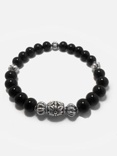 Exquisite Black Onyx Chrome King David Hearts Spiritual Bead G-Dragon Bracelet Spiritual Bracelets, Dragon Bracelet, King David, Boho Patterns, Boho Diy, G Dragon, Chrome Hearts, Heart Beads, Accessories Unique