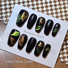 ad eBay - Autumn Fall Leaves press on false nail handmade Short Coffin - Buy Now, click the link (eBay) Short Coffin, Pressed Leaves, Pedicure Nail Art, False Nail, Pedicure Nails, Fall Leaves, Autumn Fall, Manicure And Pedicure, Exquisite Design