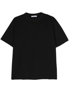 black stretch-cotton lightweight jersey crew neck short sleeves straight hem Black Shirt Png Aesthetic, Black Pro Club Shirt, Vintage Black T Shirt, Black Tshirt Front And Back, Plain Black T Shirt Outfit, Black Baggy Shirt, Tight Black Shirt, Oversized Black T Shirt, Plain Black Tee