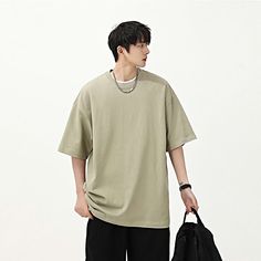 This oversized drop shoulder t-shirt is perfect for a laid-back casual look. The comfortable fit allows you to wear it alone or layer it over or under other items. Its versatility makes it an ideal choice for any occasion, easily matching with any type of pants.
Gender: MenMaterial: CottonClothing Length: RegularSleeve Length: Short Sleeve Style: Drop ShoulderCollar: Round Neck Casual Solid Color Boxy Fit T-shirt, Casual Boxy Fit T-shirt For Everyday, Solid Color Oversized Urban T-shirt, Urban Oversized Solid T-shirt, Oversized Plain T-shirt For Streetwear, Solid Color Drop Shoulder T-shirt For Streetwear, Solid Drop Shoulder T-shirt For Streetwear, Solid Color Boxy Fit Drop Shoulder T-shirt, Solid Color Boxy Fit T-shirt With Drop Shoulder