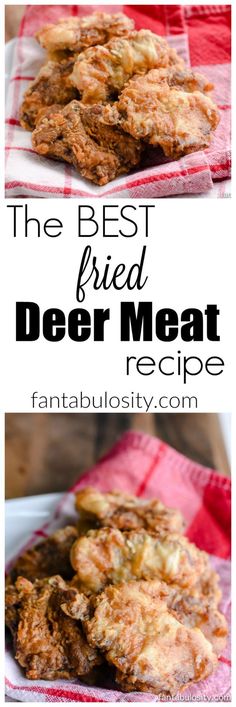 the best fried deer meat recipe is in this collage and it's easy to make