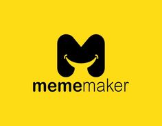 the logo for meme maker, which is designed to look like a smiling face