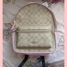 Coach Pink Backpack, Pink Coach Backpack, Pink Coach Bag, Pink Coach Purses, Cute Mini Bags, Sanrio Bag, Coach Backpack, Trendy Purses, Luxury Bags Collection