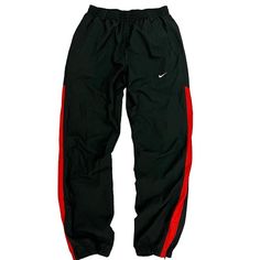 Rarenike Vintage Drill Y2k Nylon Track Pants ! Condition: Brand New Nwt 10/10 Size M Nylon Track Pants, Nike Track Pants, Pants Nike, Rare Nikes, Red Nike, Black Joggers, Nike Pants, Men's Nike, Black Nikes