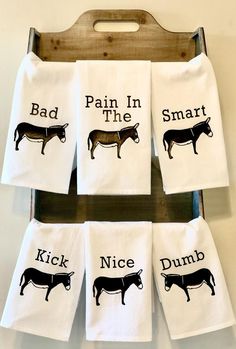 Funny Kitchen Towel / Funny Tea Towel / Funny Kitchen Decor / Flour Sack Towel / Donkey / Smart Ass Funny Tea Towels, Funny Kitchen, Kitchen Humor, Flour Sack Towels, Cricut Tutorials, Cricut Creations, Cricut Projects Vinyl, Flour Sack